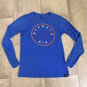Mammoth Mountain MTN blue long sleeve t shirt Small